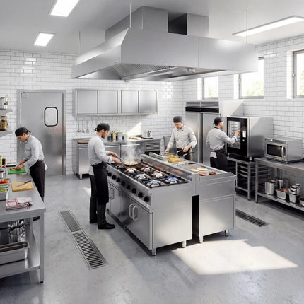 GGM Gastro Stainless Steel Floor Cupboard 1600mm - 4 Doors