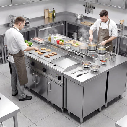 GGM Gastro Stainless Steel Floor Cupboard 400mm - 1 Door
