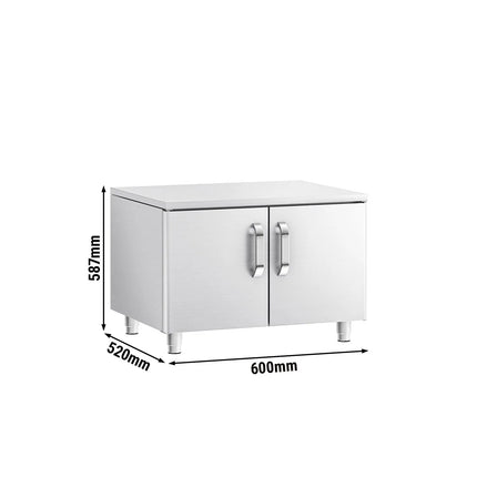 GGM Gastro Stainless Steel Floor Cupboard 600mm - 2 Doors