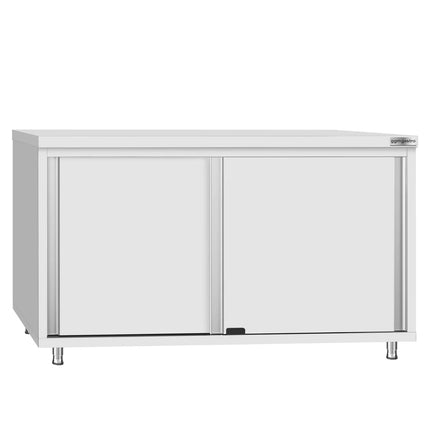 GGM Gastro Stainless Steel Floor Cupboard ECO - 1400x700mm - with Sliding Doors