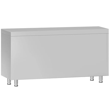 GGM Gastro Stainless Steel Floor Cupboard ECO - 1400x700mm - with Sliding Doors with 3 Drawers right