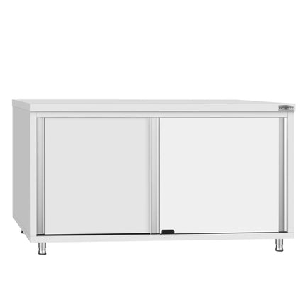 GGM Gastro Stainless Steel Floor Cupboard ECO - 1600x600mm - with Sliding Doors