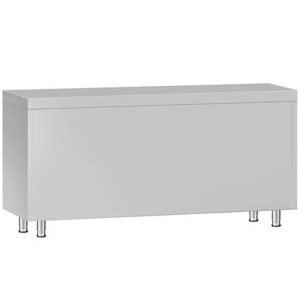 GGM Gastro Stainless Steel Floor Cupboard ECO - 1600x600mm - with Sliding Doors & 3 Drawers right
