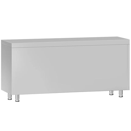 GGM Gastro Stainless Steel Floor Cupboard ECO - 2000x700mm - with Sliding Doors - with 3 Drawers right