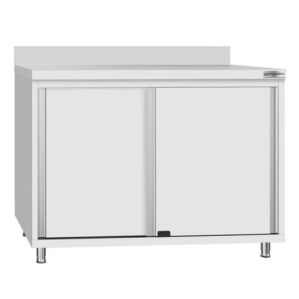 GGM Gastro Stainless Steel Floor Cupboard ECO Flex ECO - 1000x600mm - with Sliding Doors & Upstand