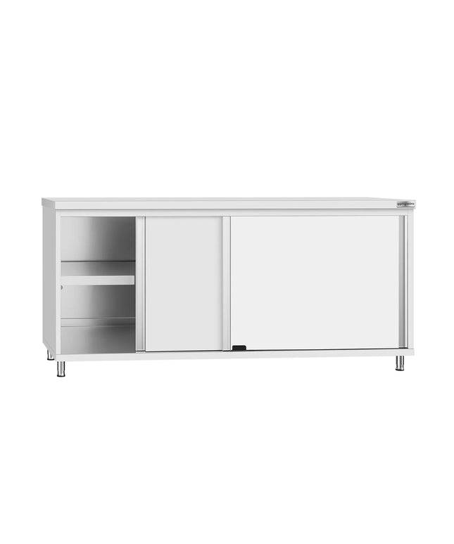 GGM Gastro Stainless Steel Floor Cupboard ECO Flex ECO - 1800x600mm - with Sliding Doors
