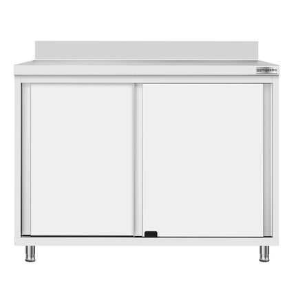 GGM Gastro Stainless Steel Floor Cupboard Flex ECO - 1000x700mm - with Sliding Doors & Upstand