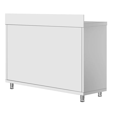 GGM Gastro Stainless Steel Floor Cupboard Flex ECO - 1200x700mm - with Sliding Doors & Upstand