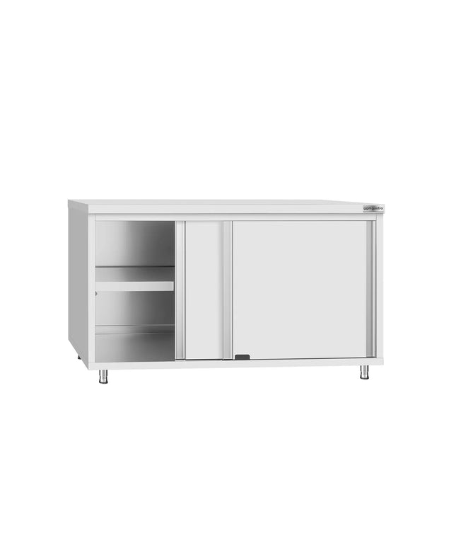 GGM Gastro Stainless Steel Floor Cupboard Flex ECO - 1400x600mm - with Sliding Doors