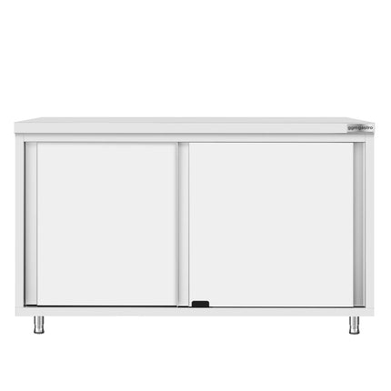 GGM Gastro Stainless Steel Floor Cupboard Flex ECO - 1400x600mm - with Sliding Doors