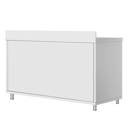 GGM Gastro Stainless Steel Floor Cupboard Flex ECO - 1400x700mm - with Sliding Doors & Upstand