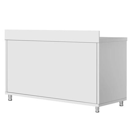 GGM Gastro Stainless Steel Floor Cupboard Flex ECO - 1600x600mm - with Sliding Doors & Upstand