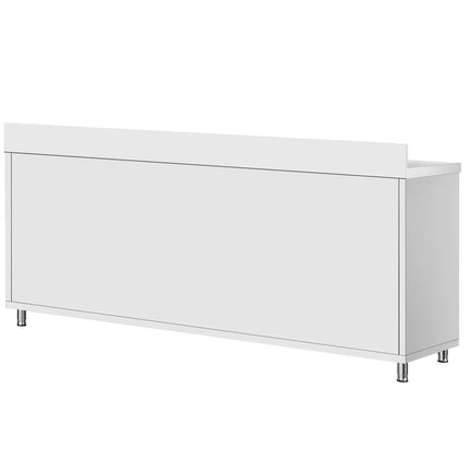 GGM Gastro Stainless Steel Floor Cupboard Flex ECO - 2000x600mm - with Sliding Doors & Upstand