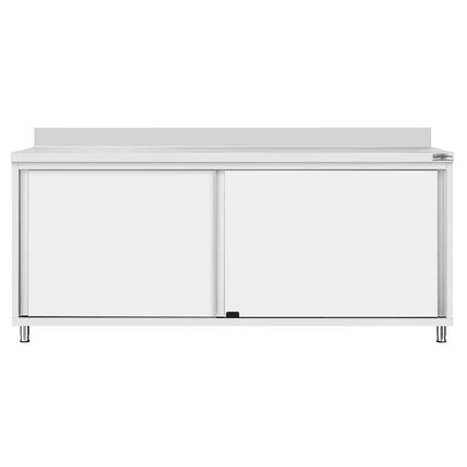 GGM Gastro Stainless Steel Floor Cupboard Flex ECO - 2000x700mm - with Sliding Doors & Upstand