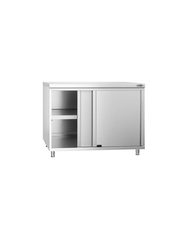 GGM Gastro Stainless Steel Floor Cupboard PREMIUM - 1000x600mm - with Sliding Doors