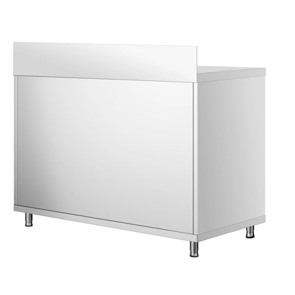 GGM Gastro Stainless Steel Floor Cupboard PREMIUM - 1000x700mm - with Sliding Doors & Upstand