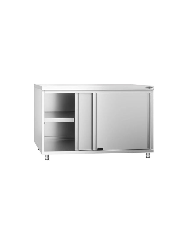 GGM Gastro Stainless Steel Floor Cupboard PREMIUM - 1200x600mm - with Sliding Doors