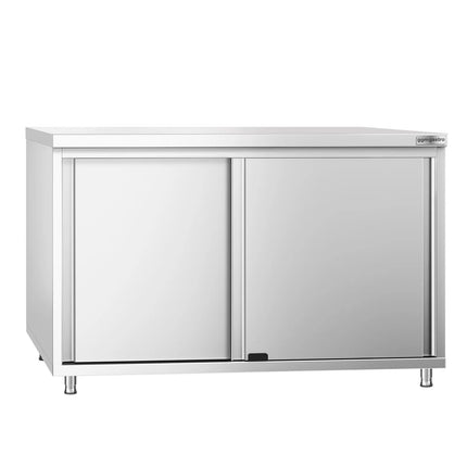 GGM Gastro Stainless Steel Floor Cupboard PREMIUM - 1200x600mm - with Sliding Doors