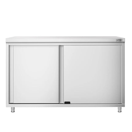 GGM Gastro Stainless Steel Floor Cupboard PREMIUM - 1200x600mm - with Sliding Doors