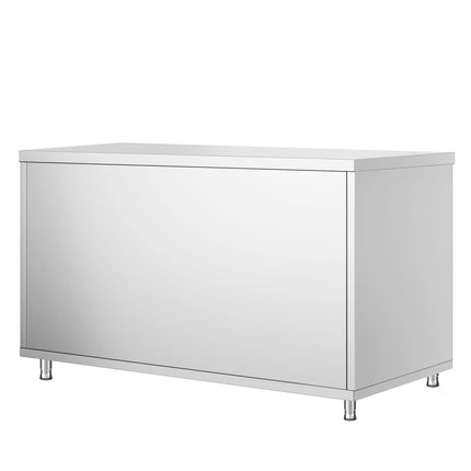 GGM Gastro Stainless Steel Floor Cupboard PREMIUM - 1400x600mm - with Sliding Doors