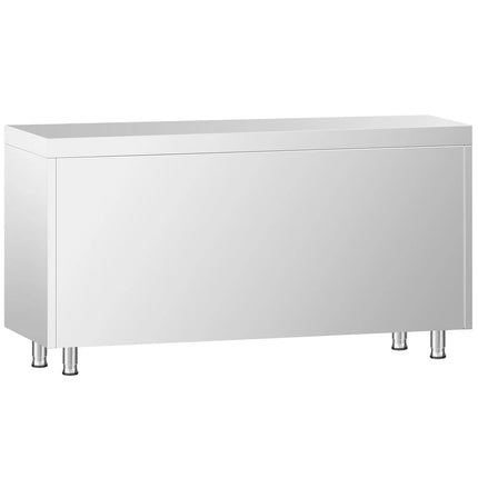 GGM Gastro Stainless Steel Floor Cupboard PREMIUM - 1400x700mm - with Sliding Doors - with 3 Drawers right