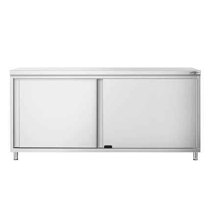 GGM Gastro Stainless Steel Floor Cupboard PREMIUM - 1800x600mm - with Sliding Doors