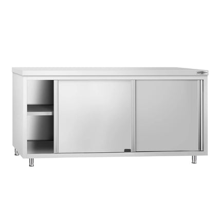 GGM Gastro Stainless Steel Floor Cupboard PREMIUM - 1800x600mm - with Sliding Doors