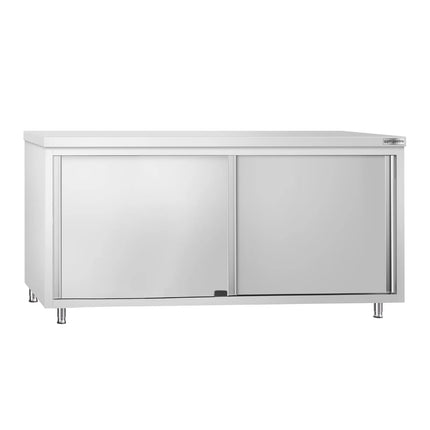 GGM Gastro Stainless Steel Floor Cupboard PREMIUM - 1800x600mm - with Sliding Doors