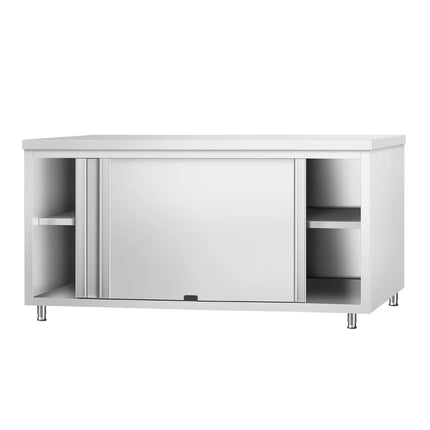 GGM Gastro Stainless Steel Floor Cupboard PREMIUM - 1800x600mm - with Sliding Doors