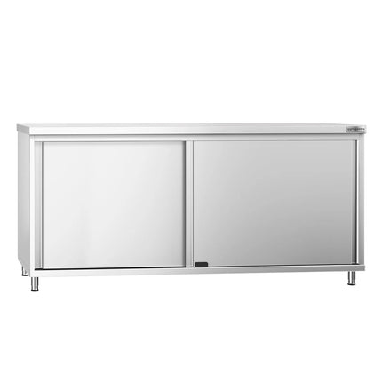 GGM Gastro Stainless Steel Floor Cupboard PREMIUM - 1800x700mm - with Sliding Doors