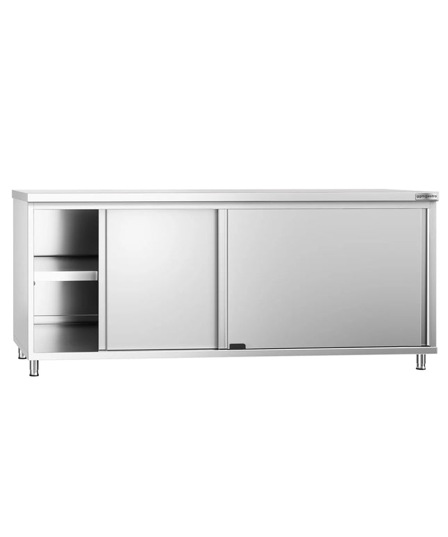 GGM Gastro Stainless Steel Floor Cupboard PREMIUM - 2000x600mm - with Sliding Doors