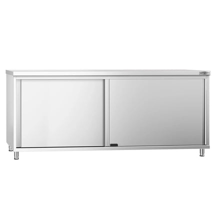 GGM Gastro Stainless Steel Floor Cupboard PREMIUM - 2000x600mm - with Sliding Doors