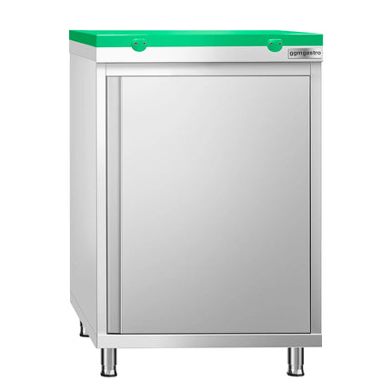 GGM Gastro Stainless Steel Floor Cupboard PREMIUM - 600x600mm - with - incl. Chopping Board Green