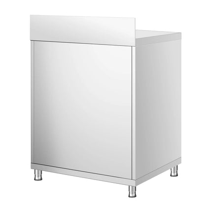 GGM Gastro Stainless Steel Floor Cupboard PREMIUM - 600x700mm - with Hinged Doors & Upstand