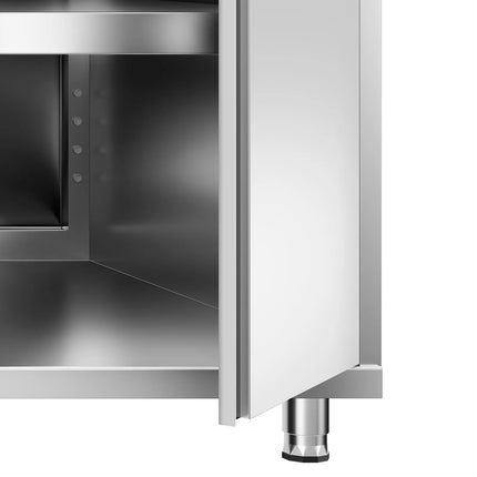 GGM Gastro Stainless Steel Floor Cupboard PREMIUM - 600x700mm - with Hinged Doors