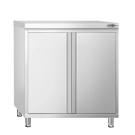 GGM Gastro Stainless Steel Floor Cupboard PREMIUM - 800x600mm - with Hinged Doors