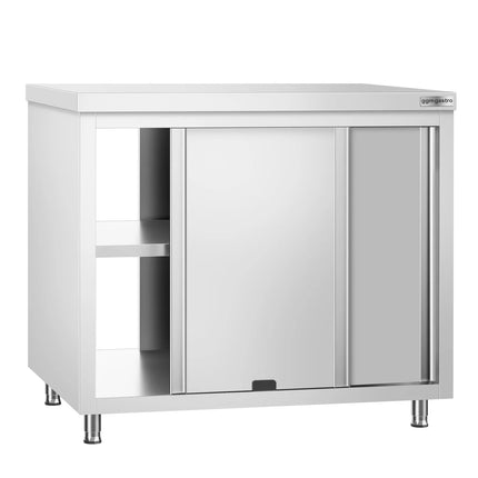 GGM Gastro Stainless Steel Floor Cupboard PREMIUM - Pass-Through - 1000x600mm