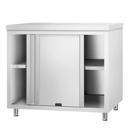 GGM Gastro Stainless Steel Floor Cupboard PREMIUM - Pass-Through - 1000x600mm