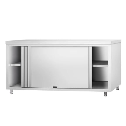 GGM Gastro Stainless Steel Floor Cupboard PREMIUM - Pass-Through - 2000x600mm - with Sliding Doors