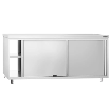 GGM Gastro Stainless Steel Floor Cupboard PREMIUM - Pass-Through - 2000x700mm - with Sliding Doors