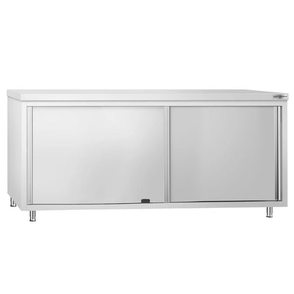 GGM Gastro Stainless Steel Floor Cupboard PREMIUM - Pass-Through - 2000x700mm - with Sliding Doors