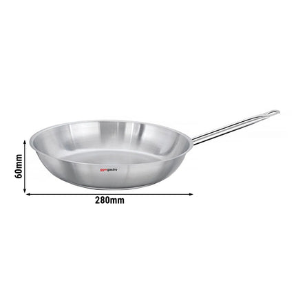 GGM Gastro Stainless Steel Frying Pan- Ø 280mm - Height: 55mm - 3 L - Induction Compatible