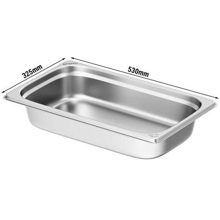 GGM Gastro Stainless Steel Gastronorm Pan GN 1/1 - Depth: 100mm