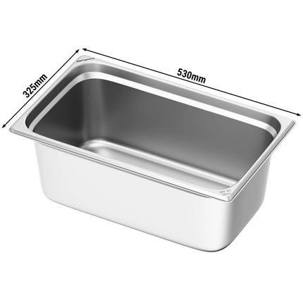 GGM Gastro Stainless Steel Gastronorm Pan GN 1/1 - Depth: 200mm