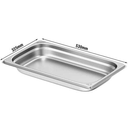 GGM Gastro Stainless Steel Gastronorm Pan GN 1/1 - Depth: 65mm