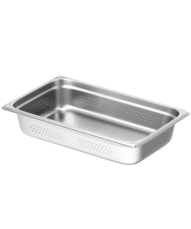 GGM Gastro Stainless Steel Gastronorm Pan GN 1/1 - perforated - Depth: 100mm