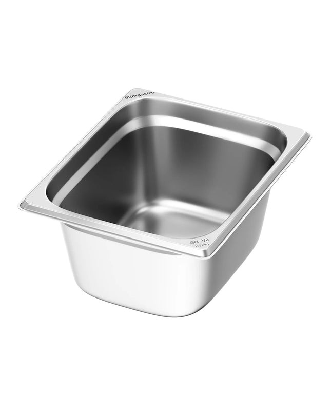 GGM Gastro Stainless Steel Gastronorm Pan GN 1/2 - Depth: 150mm