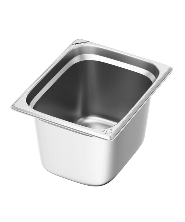 GGM Gastro Stainless Steel Gastronorm Pan GN 1/2 - Depth: 200mm