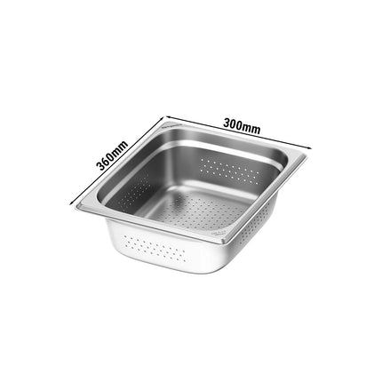 GGM Gastro Stainless Steel Gastronorm Pan GN 1/2 - perforated - Depth: 100mm