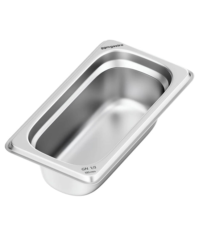GGM Gastro Stainless Steel Gastronorm Pan GN 1/3 - Depth: 100mm